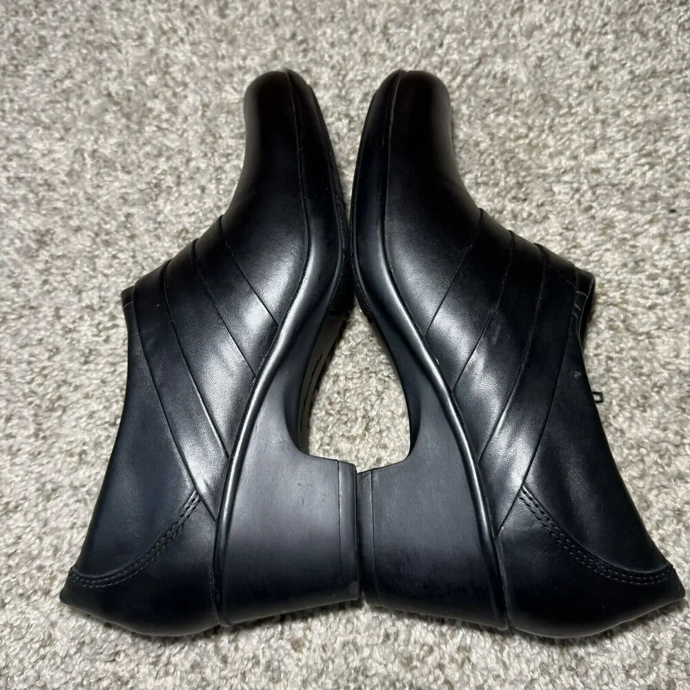 Clarks Genette Port Womens Black Leather Pumps Size 7M - Picture 6 of 9